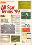 Scan of the review of All Star Tennis 99 published in the magazine Player One 095, page 1