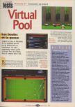 Scan of the review of Virtual Pool 64 published in the magazine Player One 096, page 1