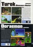 Scan of the review of Turok: Dinosaur Hunter published in the magazine Super Power 047, page 1