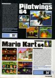 Scan du test de Pilotwings 64 paru dans le magazine Super Power 047, page 1