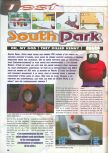 Scan of the review of South Park published in the magazine Consoles News 30, page 1