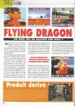 Scan of the preview of Flying Dragon published in the magazine Consoles News 30, page 5