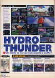 Scan of the review of Hydro Thunder published in the magazine X64 28, page 1