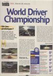 Scan of the review of World Driver Championship published in the magazine Player One 103, page 1