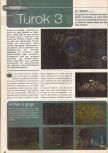 Scan of the review of Turok 3: Shadow of Oblivion published in the magazine Consoles News 48, page 1