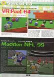 Scan de la preview de Madden NFL 99 paru dans le magazine Ultra 64 1, page 31