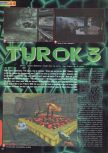 Scan of the review of Turok 3: Shadow of Oblivion published in the magazine Actu & Soluces 64 02, page 1