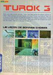 Scan of the walkthrough of Turok 3: Shadow of Oblivion published in the magazine Actu & Soluces 64 02, page 1