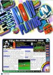 Scan of the review of All-Star Baseball 2000 published in the magazine Nintendo Power 120, page 1
