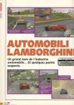 Scan of the review of Automobili Lamborghini published in the magazine X64 03, page 1