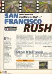 Scan of the review of San Francisco Rush published in the magazine X64 03, page 1