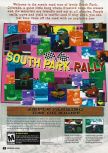Scan of the walkthrough of South Park Rally published in the magazine Nintendo Power 130, page 1