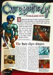 Scan of the preview of Ogre Battle 64: Person of Lordly Caliber published in the magazine Nintendo Power 130, page 1