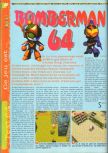 Scan of the review of Bomberman 64 published in the magazine Gameplay 64 03, page 1