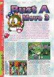Scan of the review of Bust-A-Move 3 DX published in the magazine Gameplay 64 10, page 1