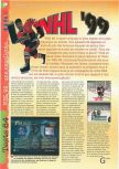 Scan of the review of NHL '99 published in the magazine Gameplay 64 10, page 1
