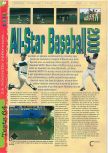 Scan of the review of All-Star Baseball 2000 published in the magazine Gameplay 64 14, page 1