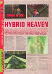 Scan of the review of Hybrid Heaven published in the magazine Gameplay 64 18, page 1