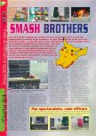 Scan of the review of Super Smash Bros. published in the magazine Gameplay 64 19, page 1