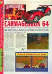 Scan of the review of Carmageddon 64 published in the magazine Gameplay 64 19, page 1