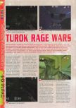 Scan of the review of Turok: Rage Wars published in the magazine Gameplay 64 20, page 1