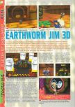 Scan of the review of Earthworm Jim 3D published in the magazine Gameplay 64 20, page 1