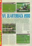 Scan of the review of NFL Quarterback Club 2000 published in the magazine Gameplay 64 20, page 1
