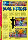 Scan du test de Dual Heroes paru dans le magazine Gameplay 64 04, page 1