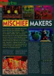 Scan of the review of Mischief Makers published in the magazine Consoles News 18, page 1