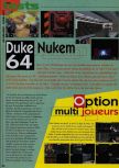 Scan of the review of Duke Nukem 64 published in the magazine Consoles News 18, page 1