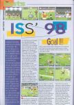 Scan of the review of International Superstar Soccer 98 published in the magazine Consoles News 25, page 1