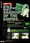 Scan of the walkthrough of Star Wars: Shadows Of The Empire published in the magazine N64 03, page 1