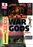 Scan of the review of War Gods published in the magazine N64 04, page 1