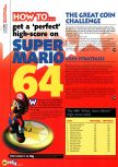 Scan of the walkthrough of Super Mario 64 published in the magazine N64 04, page 1
