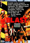 Scan of the review of Blast Corps published in the magazine N64 05, page 1