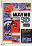 Scan of the review of Wayne Gretzky's 3D Hockey published in the magazine N64 06, page 1