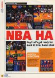 Scan of the review of NBA Hangtime published in the magazine N64 06, page 1