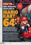 Scan of the walkthrough of Mario Kart 64 published in the magazine N64 07, page 1