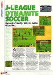 Scan of the review of J-League Dynamite Soccer 64 published in the magazine N64 08, page 1