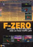 Scan of the preview of F-Zero X published in the magazine N64 09, page 1