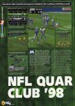 Scan of the preview of NFL Quarterback Club '98 published in the magazine N64 09, page 1