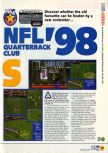 Scan of the review of NFL Quarterback Club '98 published in the magazine N64 10, page 1