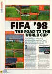 Scan of the review of FIFA 98: Road to the World Cup published in the magazine N64 10, page 1