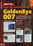 Scan of the walkthrough of Goldeneye 007 published in the magazine N64 10, page 1