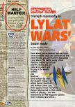 Scan of the walkthrough of Lylat Wars published in the magazine N64 10, page 1