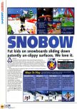 Scan of the review of Snowboard Kids published in the magazine N64 12, page 1