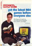 Scan of the article How to... get the latest N64 games before everyone else. published in the magazine N64 12, page 1