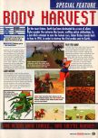 Scan of the preview of Body Harvest published in the magazine Nintendo Official Magazine 54, page 2
