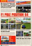 Scan du test de F1 Pole Position 64 paru dans le magazine Nintendo Official Magazine 62, page 1
