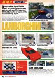 Scan du test de Automobili Lamborghini paru dans le magazine Nintendo Official Magazine 63, page 1